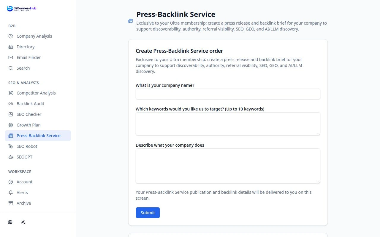 Press-Backlink Service
